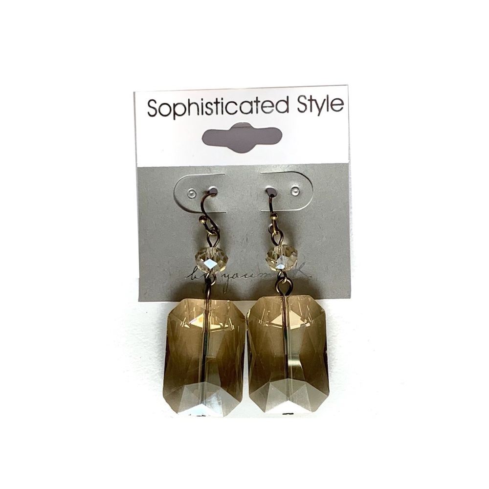 ⭐️5 for $25⭐️ Sophisticated Style Large Crystal Style Glass Gem Dangly Earrings